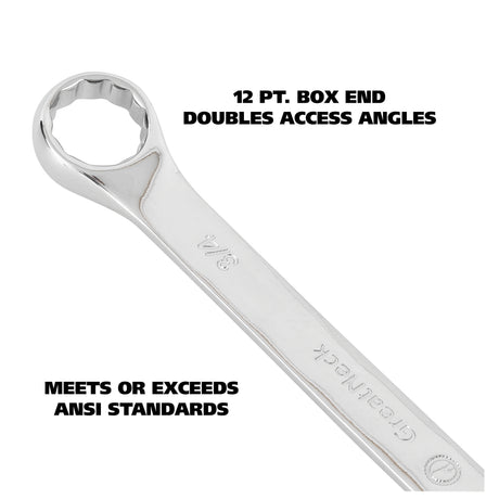 GreatNeck 51004 Combination Wrench SAE Set (11-Piece) with Rack Additional Image 3