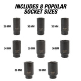 OEMTOOLS 37321 12 Pt. Axle Nut Socket Set Additional Image 2