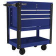 35in. Professional 4  Drawer Flip Top Service Cart  - BLUE Main Image