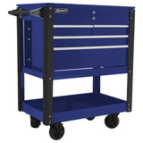35in. Professional 4  Drawer Flip Top Service Cart  - BLUE Main Image
