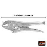 GreatNeck S7SC Straight Jaw Locking Pliers (7 Inch) Additional Image 1