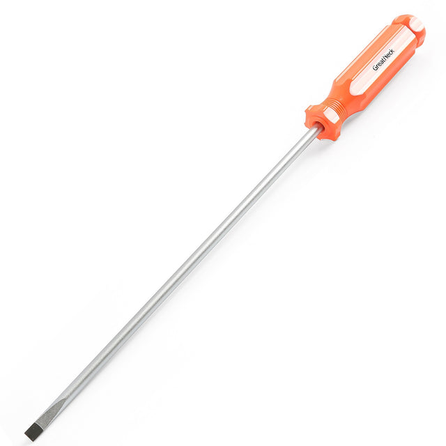 GreatNeck 73014 3/16 x 8 Inch Slotted Round Shank Cabinet Tip Screwdriver Main Image