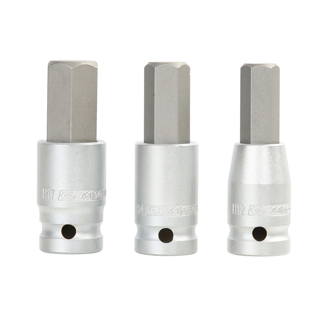 OEMTOOLS 25417 1/2 Inch Metric Drive Hex Bit Set Main Image