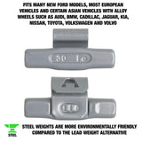 OEMTOOLS 23277 30 gm. IW Style Steel Wheel Weight - 1 Box of 25 Additional Image 1