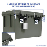 Sheffield 12712 XL Field Box with Lift Out Storage Tray-Olive Drab Green Additional Image 4