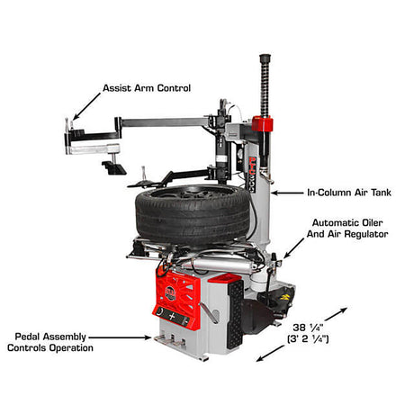Atlas Equipment Platinum PTC300 Rim-Clamp Tire Changer with Assist Arm Additional Image 2