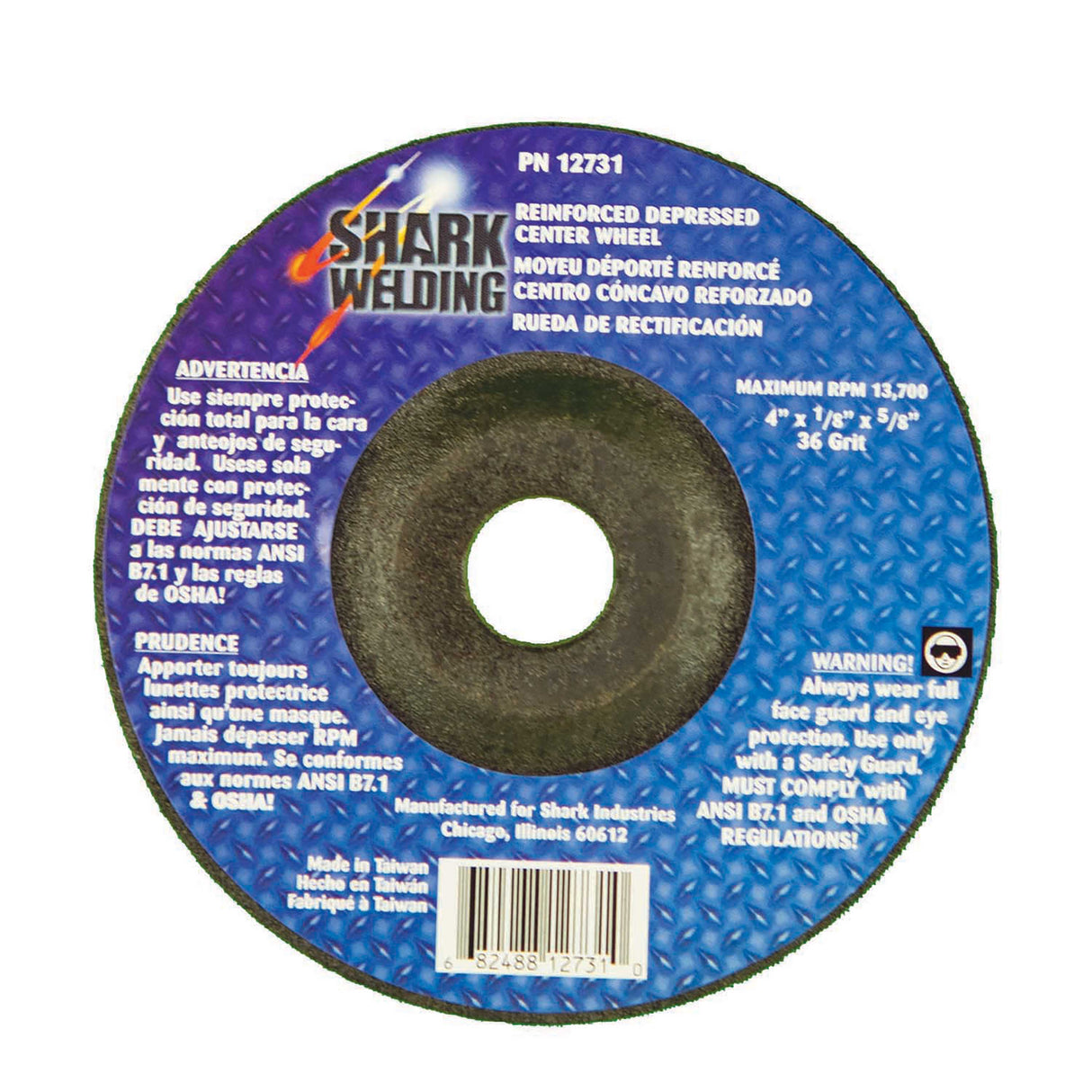Shark 12734 4.5in. Depressed Center Grinding Wheels Main Image