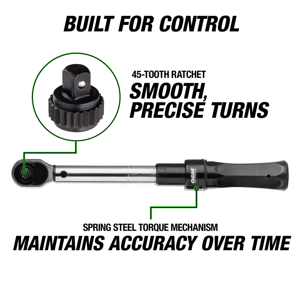 OEMTOOLS 25685 3/8in. Drive Click Style Torque Wrench (25-250 In/Lb.) Additional Image 4