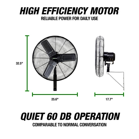 OEMTOOLS 34884 24in. Outdoor Oscillating Wall Mount Fan Additional Image 5