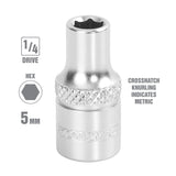 OEMTOOLS 22241 1/4 Inch Drive 6 Pt. Socket (5 mm) Additional Image 1