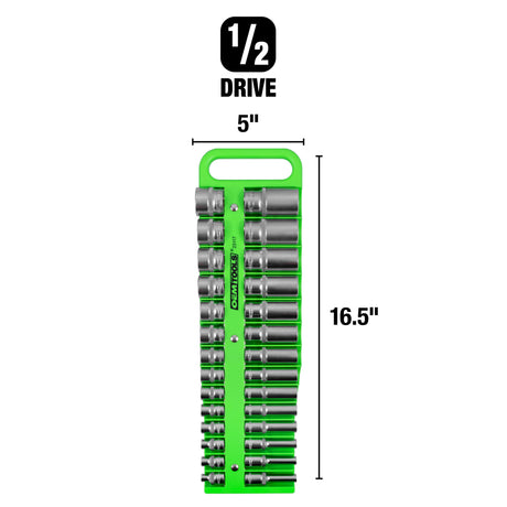 OEMTOOLS 23118 Portable Magnetic Socket Organizer 1/2in. Drive - Green Additional Image 1