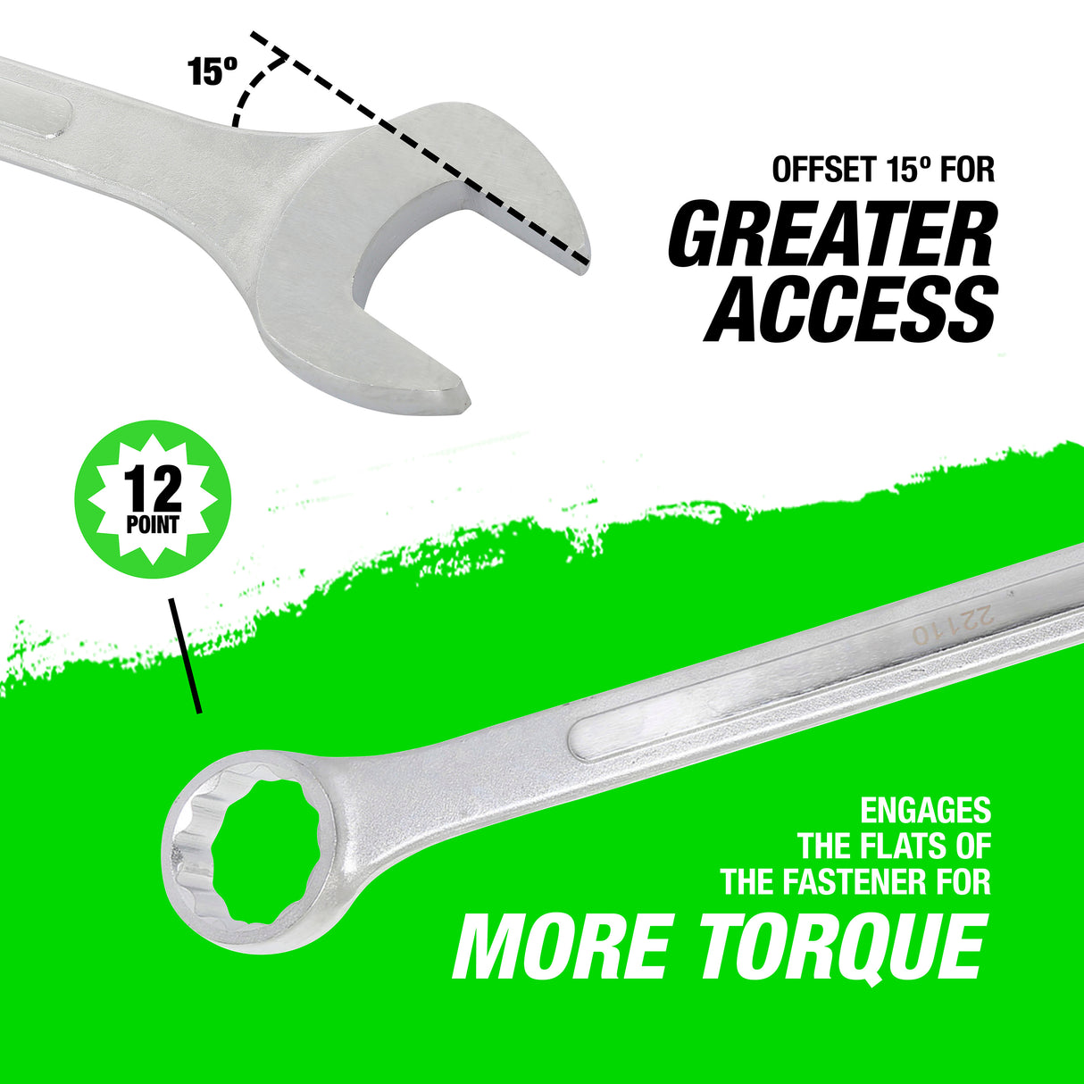 OEMTOOLS 22110 1-3/4in. Jumbo Combination Wrench Additional Image 3