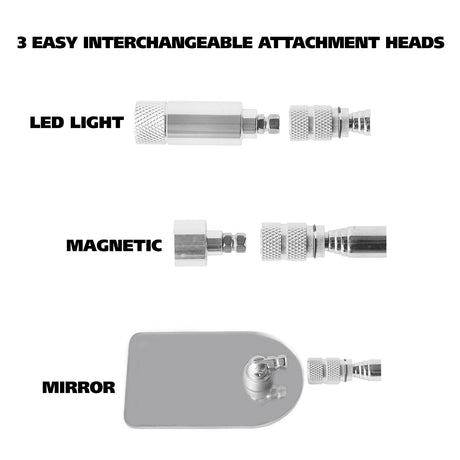 GreatNeck 74222 Lighted Pick-Up Tool with Mirror Additional Image 3