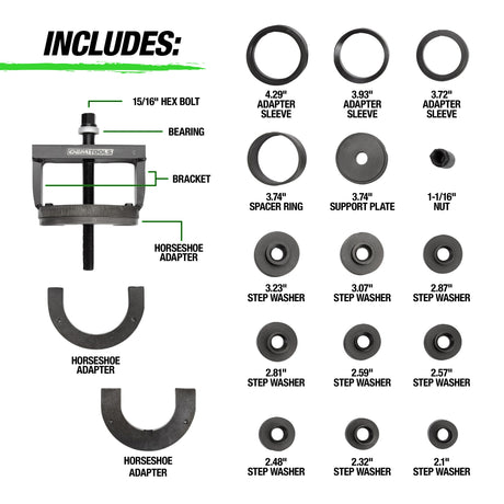 OEMTOOLS 27213 Master Wheel Hub and Bearing Remover and Installer Kit Additional Image 1