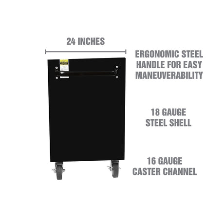 OEMTOOLS 24736 Professional Series 57-Inch 12-Drawer Tool Cabinet - Black Additional Image 2