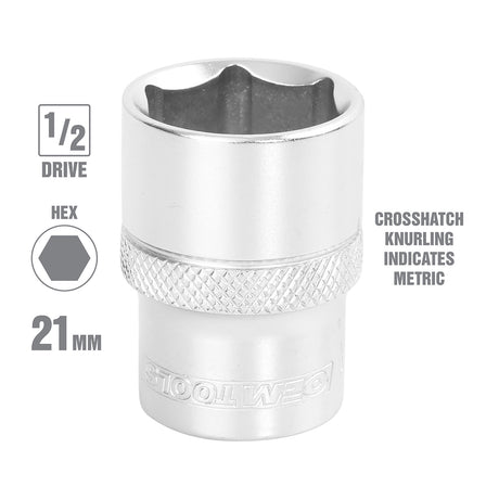 OEMTOOLS 22401 21 mm 1/2 Inch Drive Socket Additional Image 1