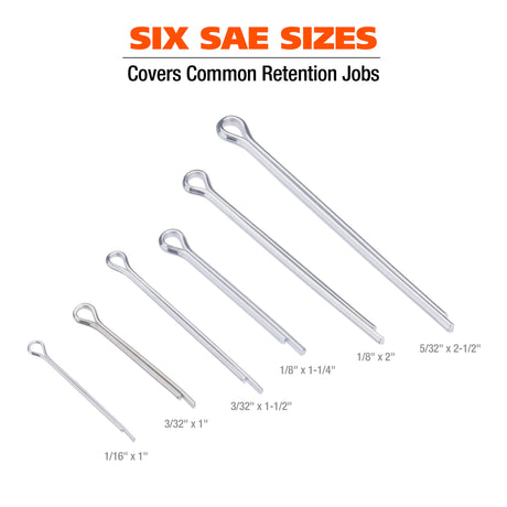 GreatNeck 68230 560-Piece Cotter Pin Assortment Additional Image 3