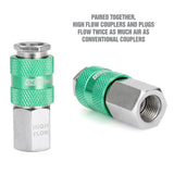 OEMTOOLS 26134 High Flow 14 Piece Coupler & Plug Kit, 1/4in. Body, 1/4in. NPT Additional Image 2