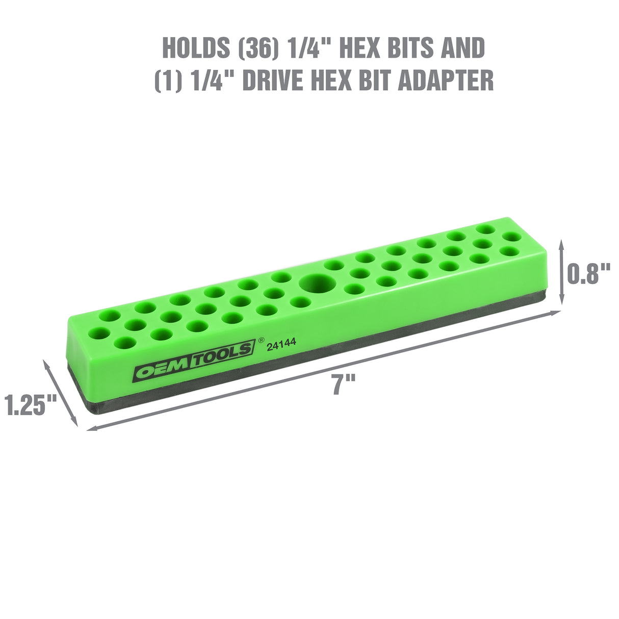 OEMTOOLS 24144 36-Piece Magnetic Hex Bit Holder (Green) Additional Image 1