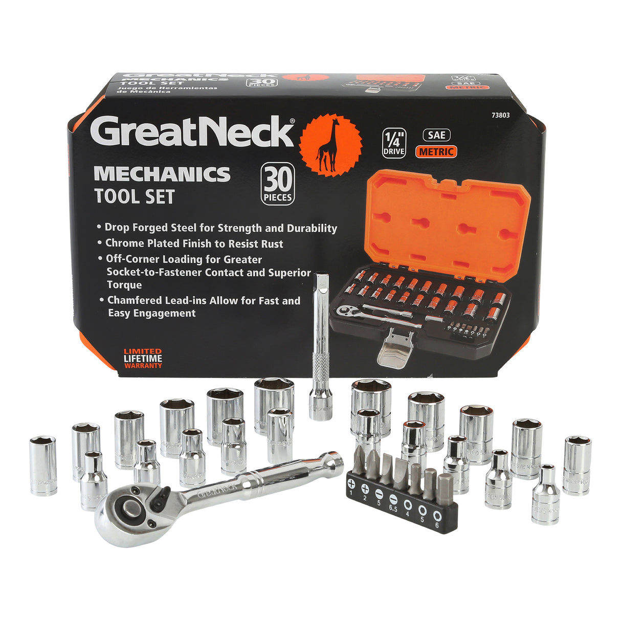 GreatNeck 73803 Mechanics Tool Set Main Image