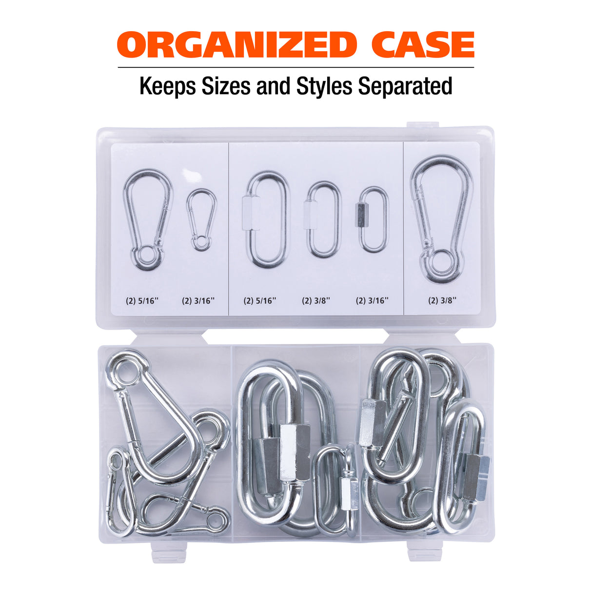GreatNeck 68236 12-Piece Quick and Spring Link Assortment Additional Image 5