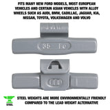 OEMTOOLS 23283 35 gm. IW Style Steel Wheel Weigh t- 1 Box of 25 Additional Image 1