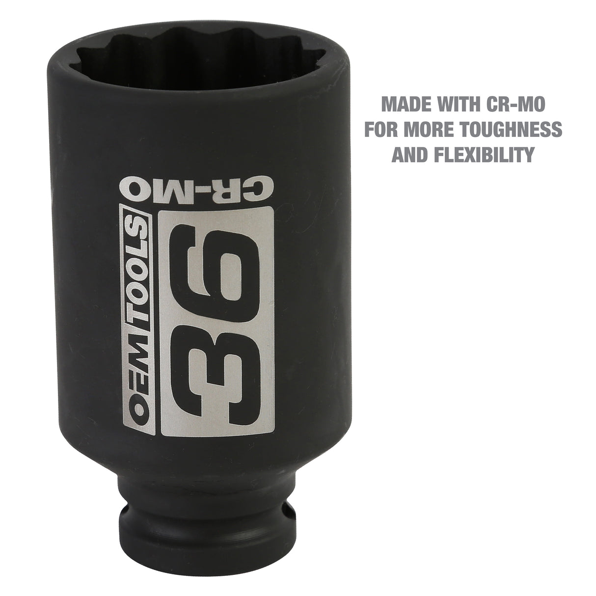 OEMTOOLS 24716 1/2 Inch Drive 12 Pt. Axle Nut Socket (36 mm) Additional Image 2