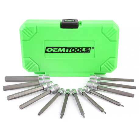 OEMTOOLS 23538 12 Piece Extra Long Hex Bit Socket Set (Metric) Main Image