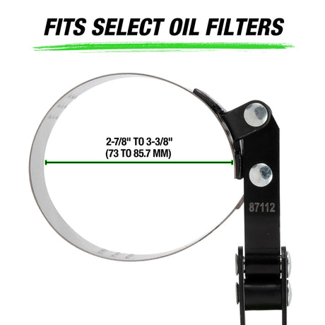 OEMTOOLS 87112 Professional Swivel Oil Filter Wrench (2-7/8in. - 3-3/8in.) Additional Image 1