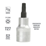 OEMTOOLS 22785 3/8 Inch Drive Tamper Proof Star Socket Bit (T27) Additional Image 1