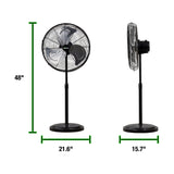 OEMTOOLS 34887 20 Inch Oscillating Pedestal Fan Additional Image 6
