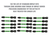 OEMTOOLS 26521 15-Pack Extended Phillips #2 Impact Bit Set Additional Image 1