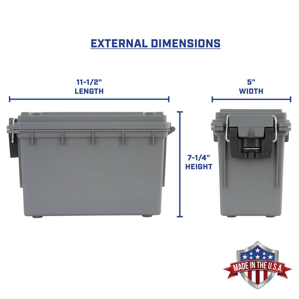 Sheffield 12628 Field Box- Gray, Made in the U.S.A. Additional Image 1
