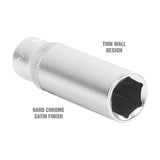 OEMTOOLS 22263 1/4 Inch Drive 6 Pt. Deep Socket (7/16 Inch) Additional Image 2