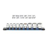 OEMTOOLS 22976 9 Pc. 3/8in. Drive  Low-Profile Socket Set (SAE) Additional Image 2