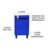 OEMTOOLS 24733 Professional Series 57 Inch 12 Drawer Tool Cabinet - Blue Additional Image 2