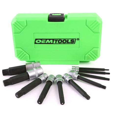 OEMTOOLS 23907 10 Piece Magnetic Long Triple Square Bit Socket Set Main Image
