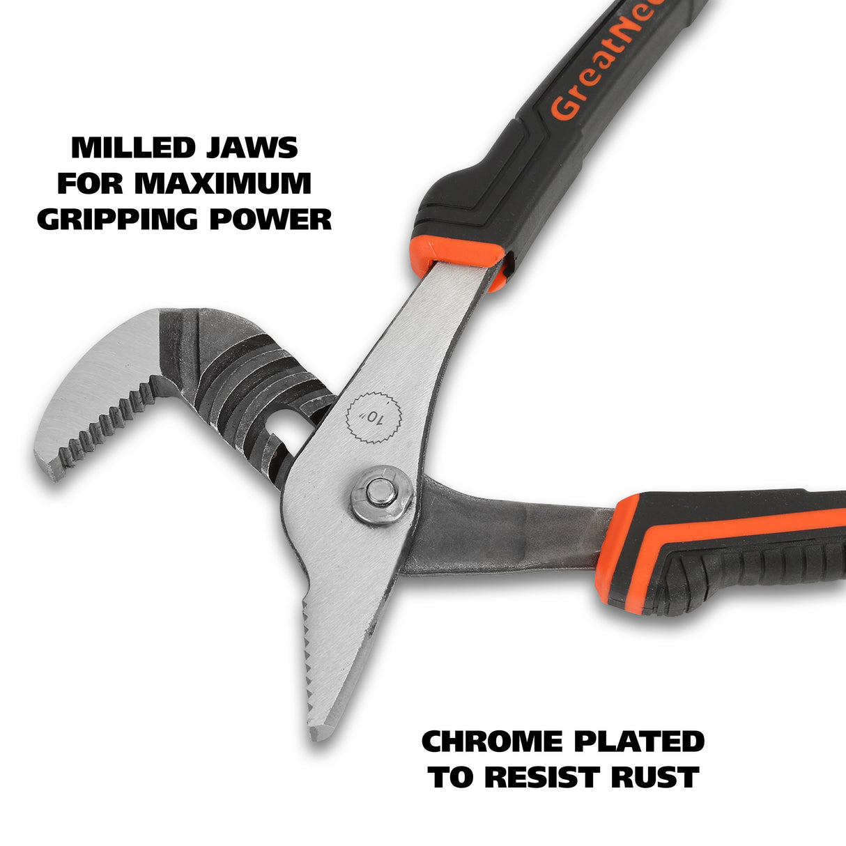 GreatNeck W100C Groove Joint Pliers (10 Inch) Additional Image 2