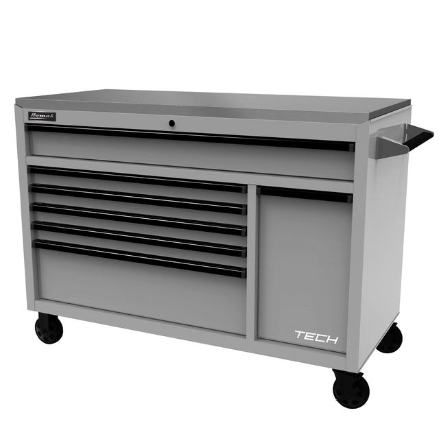 Homak 54in. TECH 7-Drawer Rolling Workstation - GRAY Main Image