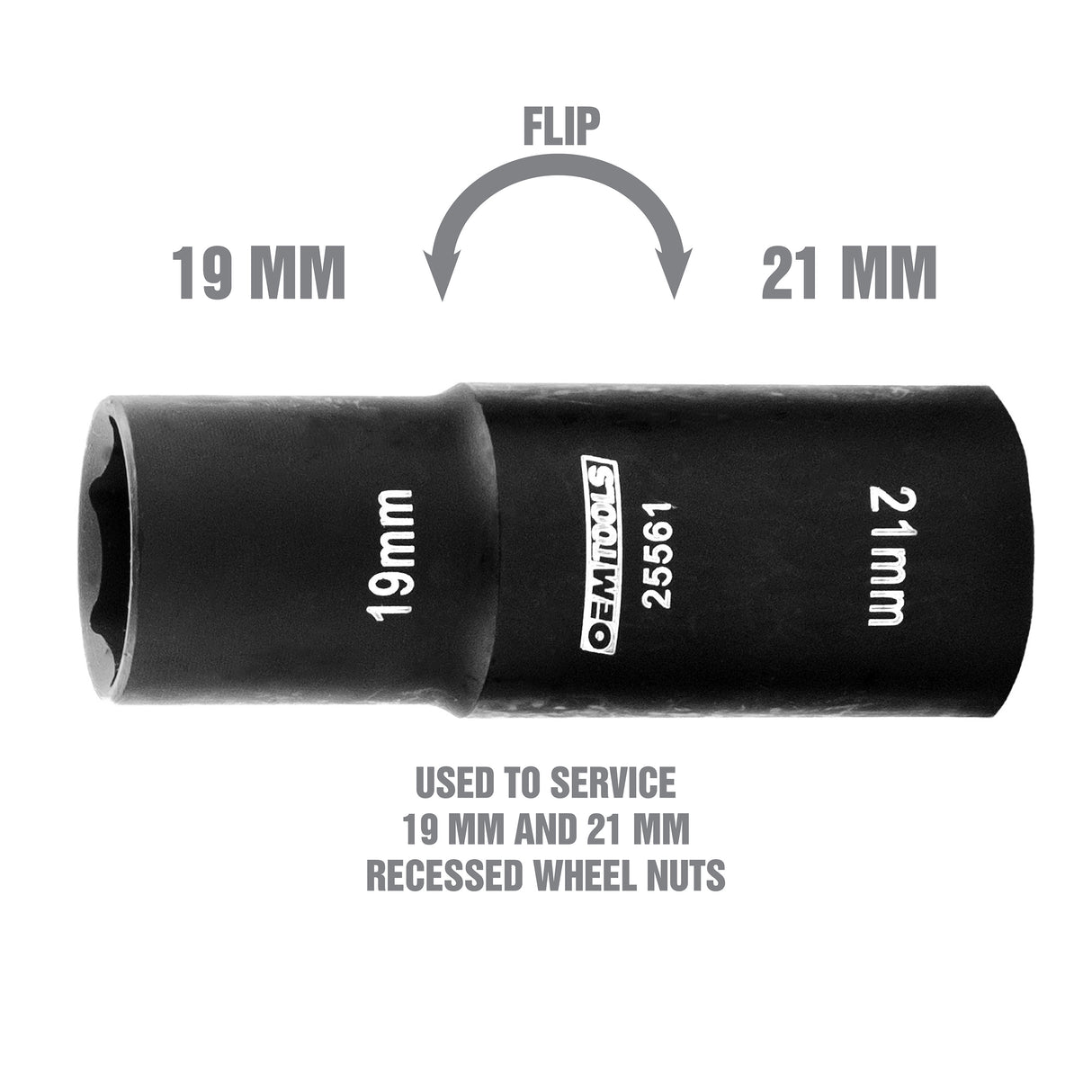 OEMTOOLS 25561 19 x 21MM Flip Socket Additional Image 1