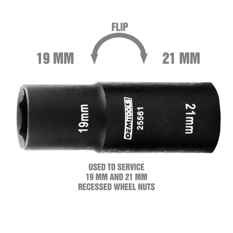 OEMTOOLS 25561 19 x 21MM Flip Socket Additional Image 1