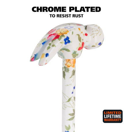 GreatNeck HA104004 5 in 1 White Floral Hammer and Screwdriver Set Additional Image 4