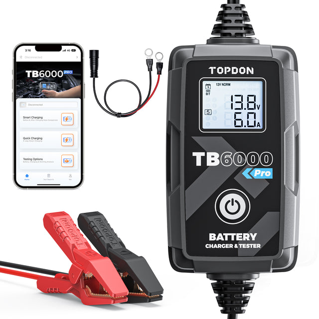 TopDon TB6000Pro 2-in-1 Battery Charger and Tester Main Image