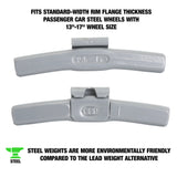 OEMTOOLS 23236 2.50 Oz. P Style Steel Wheel Weight- 1 Box of 25 Additional Image 1