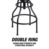 OEMTOOLS 25700 Double Ring Adjustable Stool With Backrest Additional Image 5