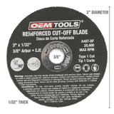 OEMTOOLS 26524 5 Piece Cut Off Wheel Set with Mandrel Additional Image 3