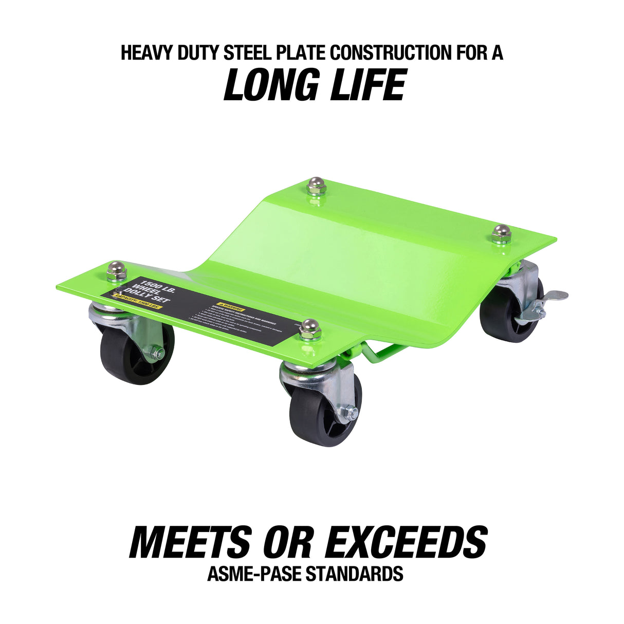 OEMTOOLS 24858 1500 Lb. Wheel Dollies Set of 2 Additional Image 6