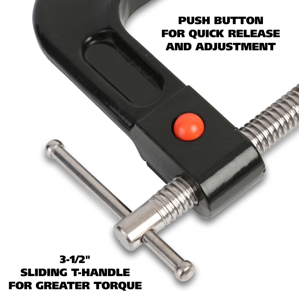 GreatNeck QRCC6 Quick Release C-Clamp (6 Inch) Additional Image 3