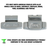 OEMTOOLS 23220 0.75 Oz. MC Style Steel Wheel Weight - 1 Box of 25 Additional Image 1