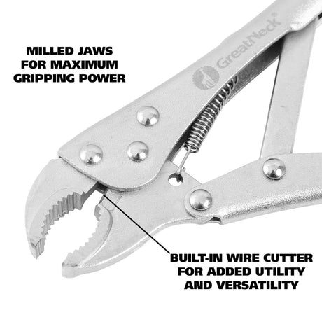 GreatNeck S5P Curved Jaw Locking Pliers (5 Inch) Additional Image 2